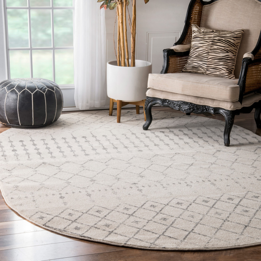Moroccan Blythe Contemporary Area Rug, 3' x 5' Scandinavian Area