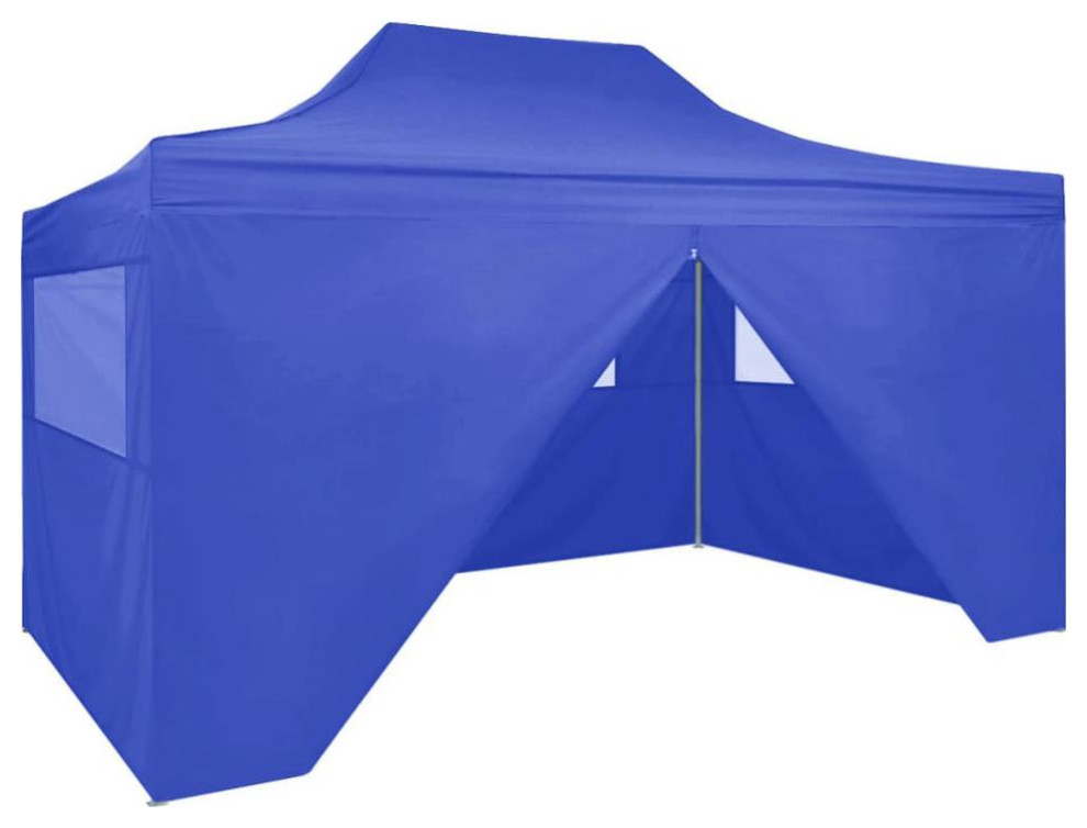 vidaXL Professional Folding Party Tent with 4 Sidewalls 118.1x157.5Steel...
