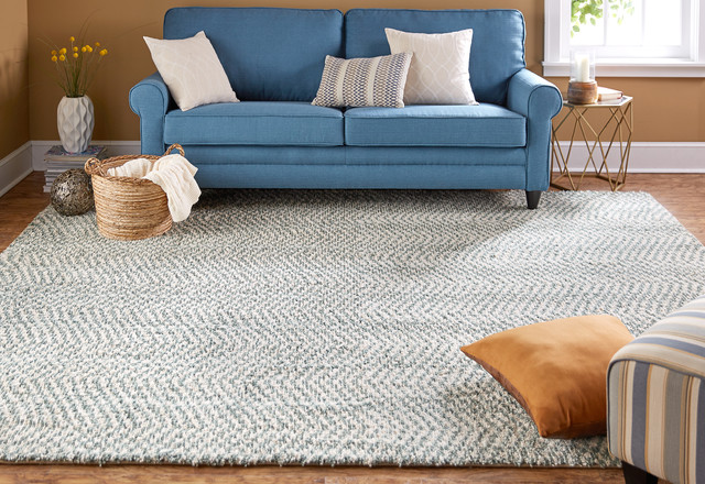 Clinton Aqua Rug Contemporary Area Rugs By Mohawk Home