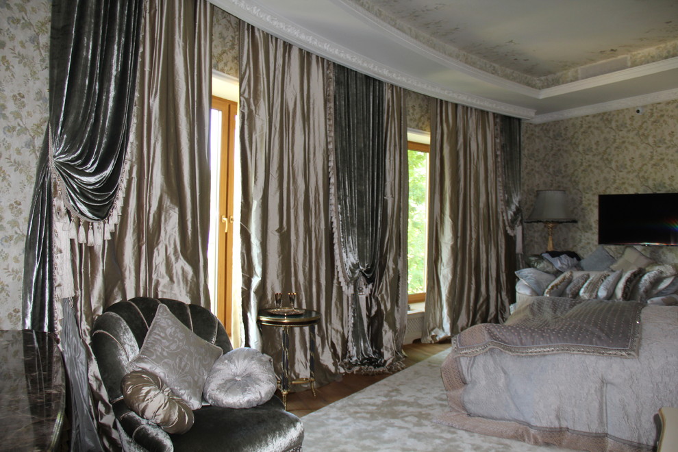 шторы из бархата и шелка