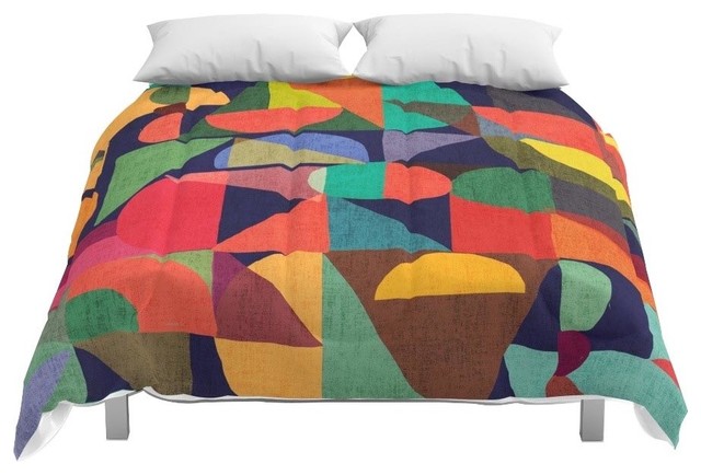 Society6 Color Blocks Comforter Contemporary Comforters And