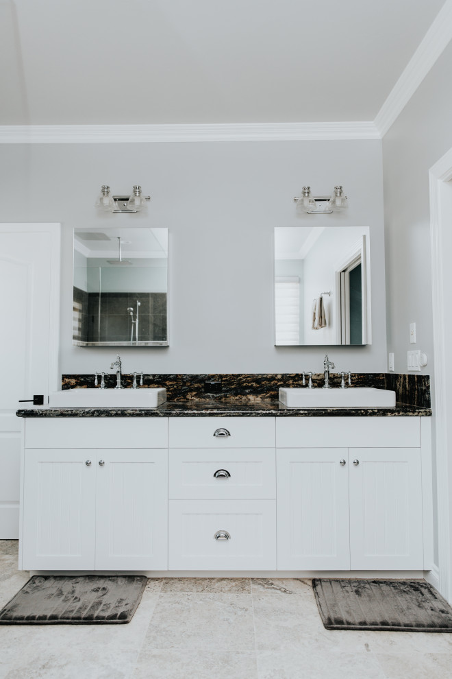 Master Bath Vanities Rustic meets Modern Custom Home Modern Bathroom San Diego by Zebu
