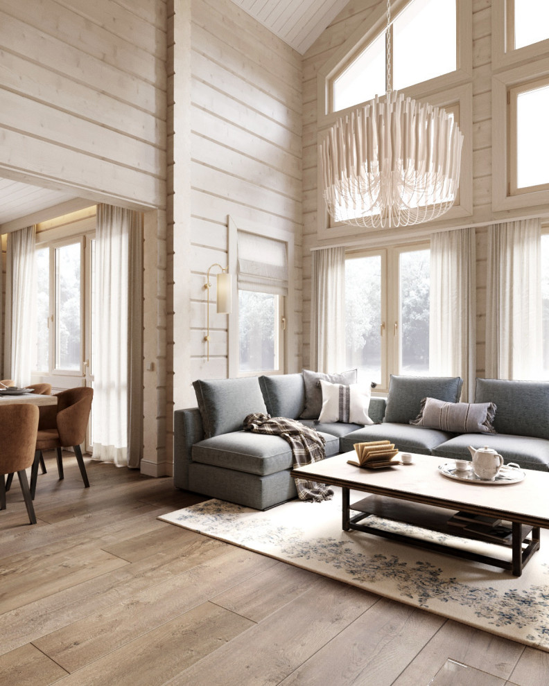 Загородный дом из бруса в поселке Смолячково