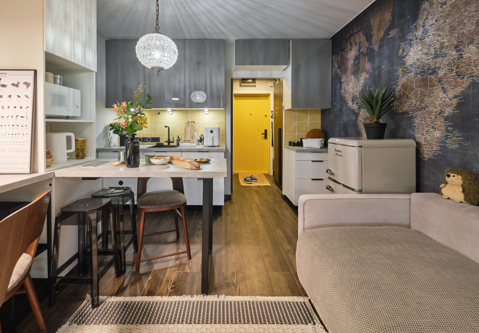 Интерьерная съёмка студии 19 кв.м. на Братиславской (Москва)