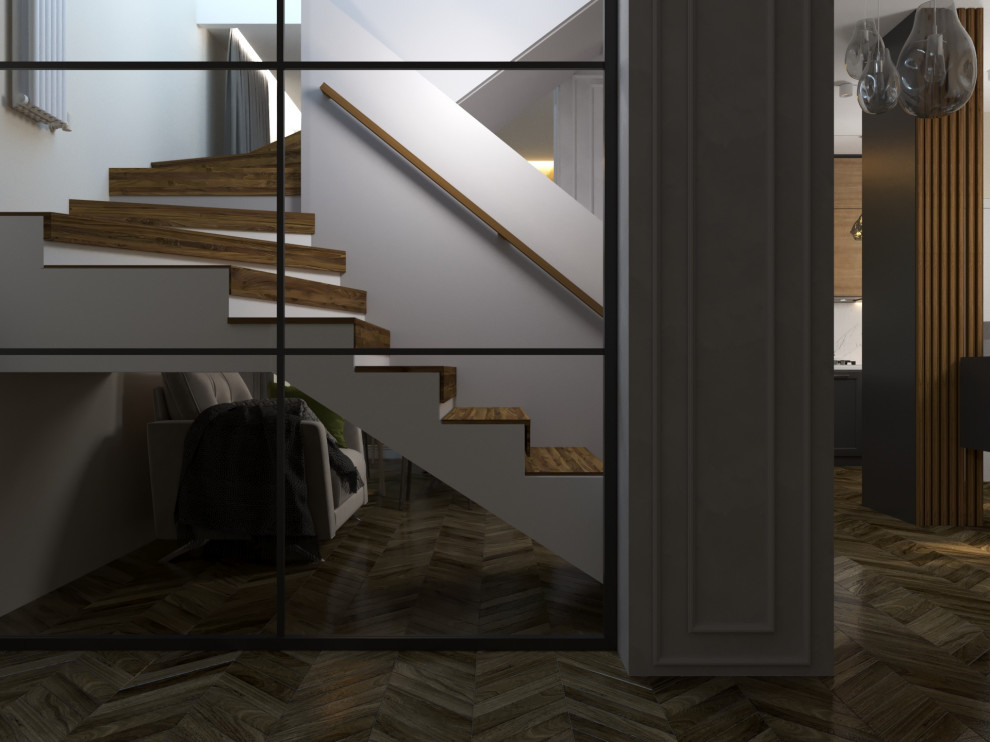 Холл в проекте " Таунхаус для большой семьи"