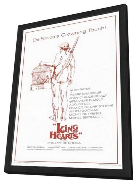 King of Hearts 11 x 17 Movie Poster - Style C - in Deluxe Wood Frame