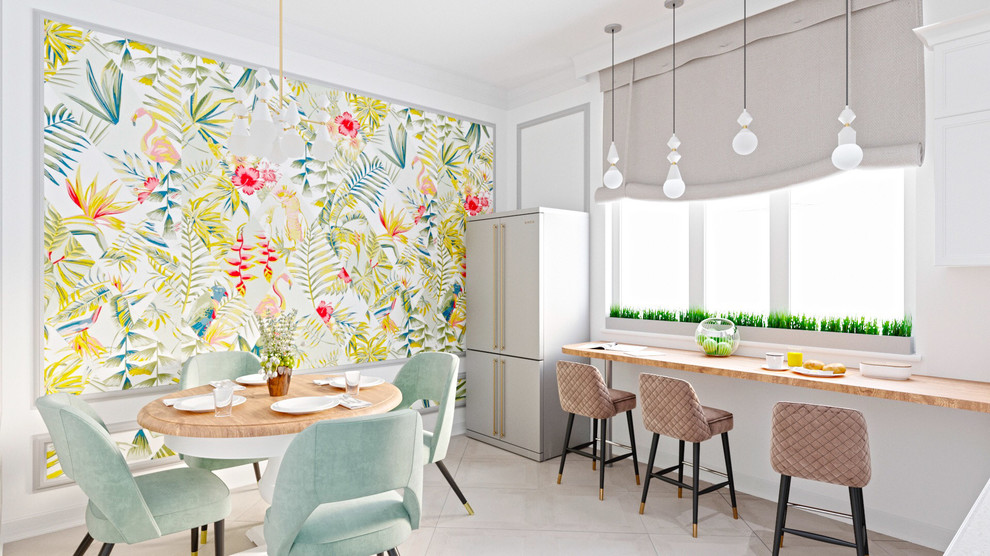 Дизайн интерьера и визуализация кухни 22 кв,м.