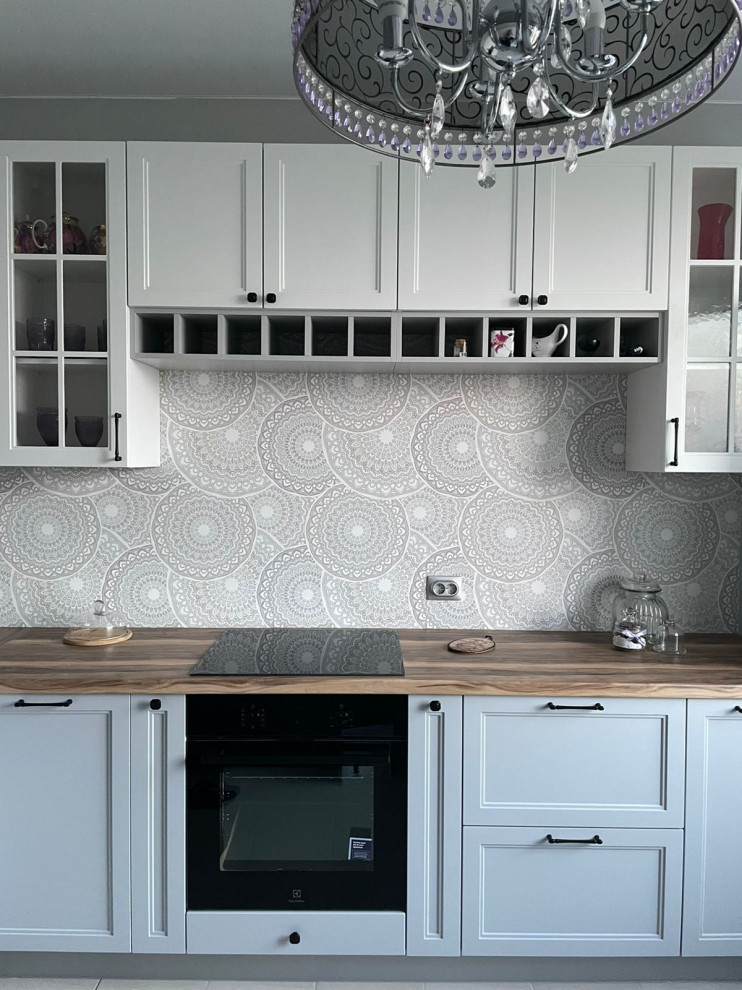 Кухонный гарнитур AVALON в сочетании серого и белого