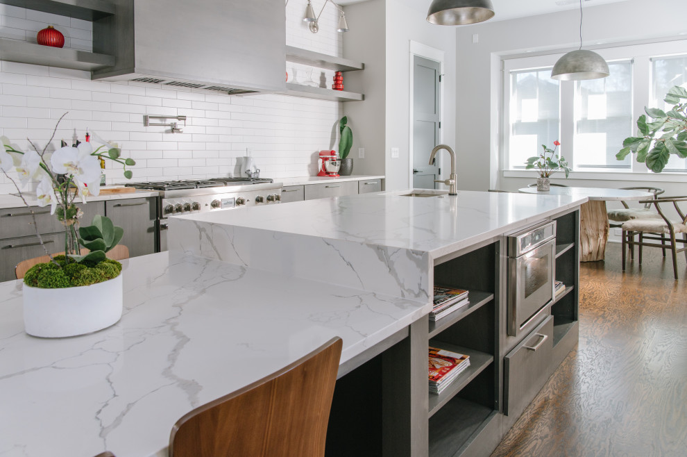 Example of a transitional kitchen design in Atlanta