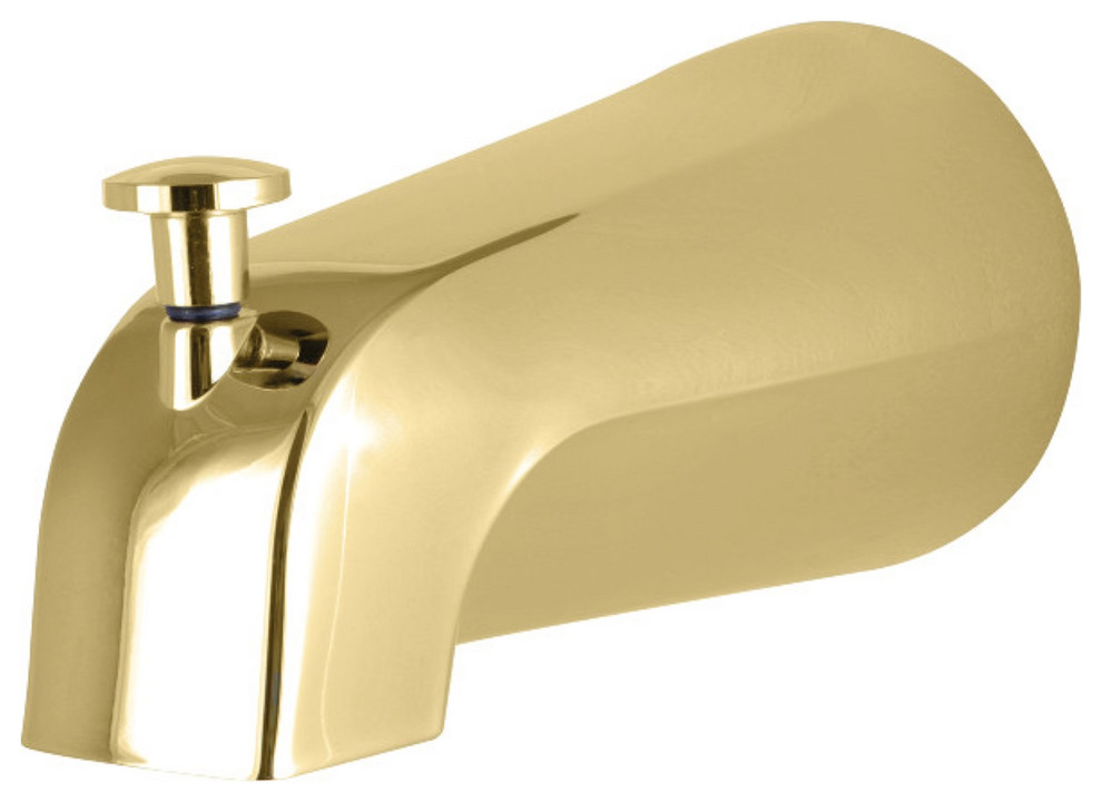 Kingston K1213A2 Rear Threaded Tub Spout with Top Diverter, Polished