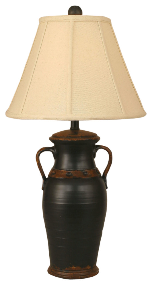 Aged Black Vase Table Lamp Farmhouse Table Lamps by Furniture