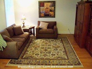 Small Sitting Room At Home Entry Completed By Hand-Knotted Rug ...