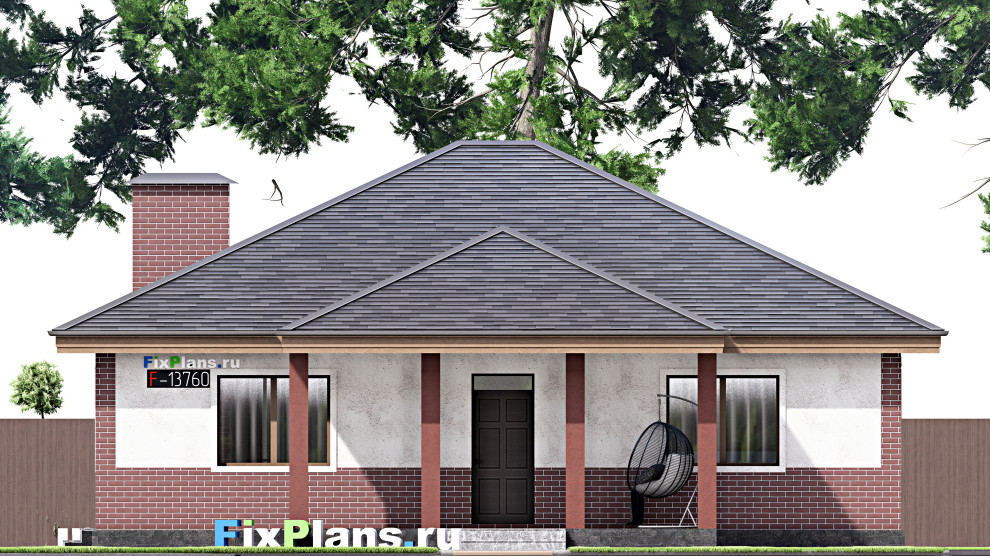 Проект одноэтажного дома 13х14м S126м2 F-13760