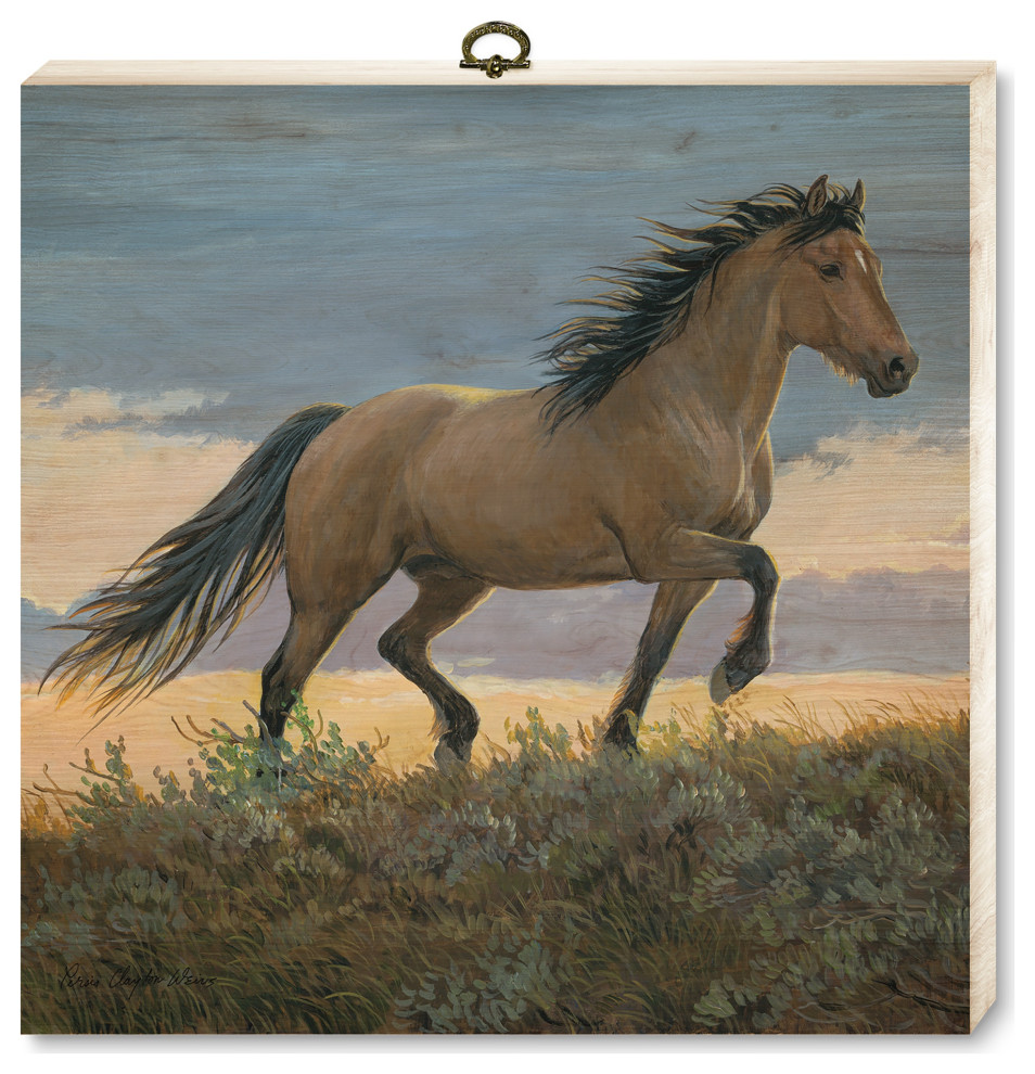 "Buckskin Stallion" Cutting Board, 12"x12"