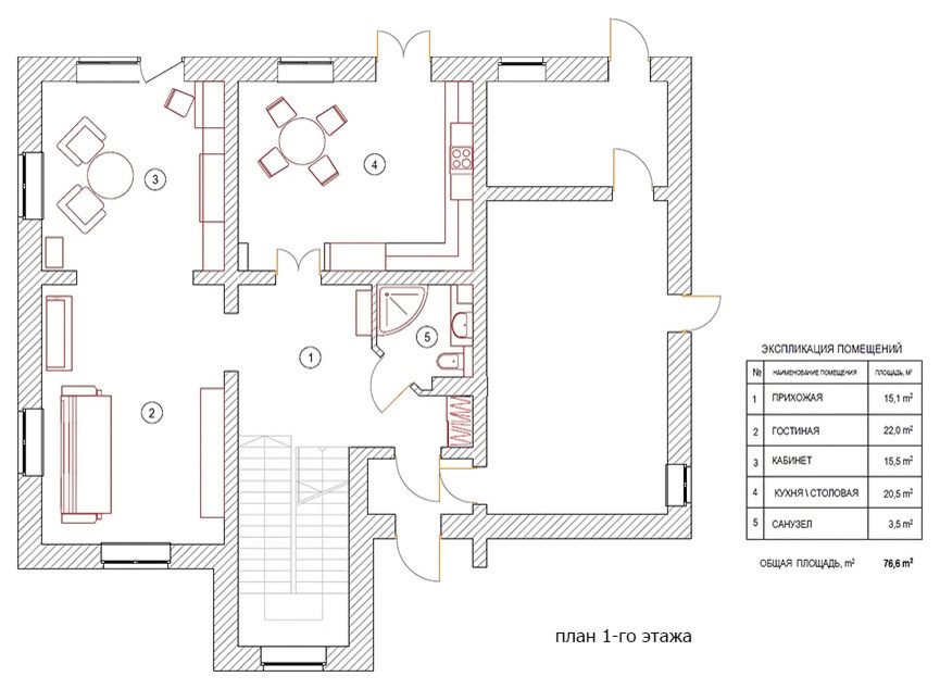 "Кофе с ароматом корицы" \ интерьер частного коттеджа