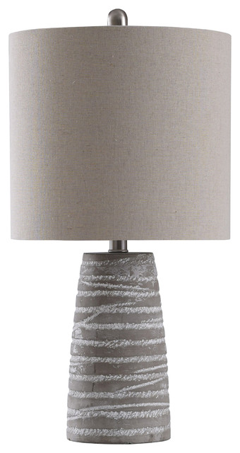 Aaron Table Lamp, Gray Washed, Beige