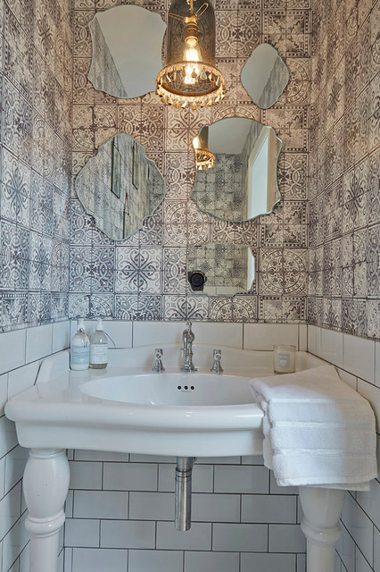 Funky family home eclectic-powder-room