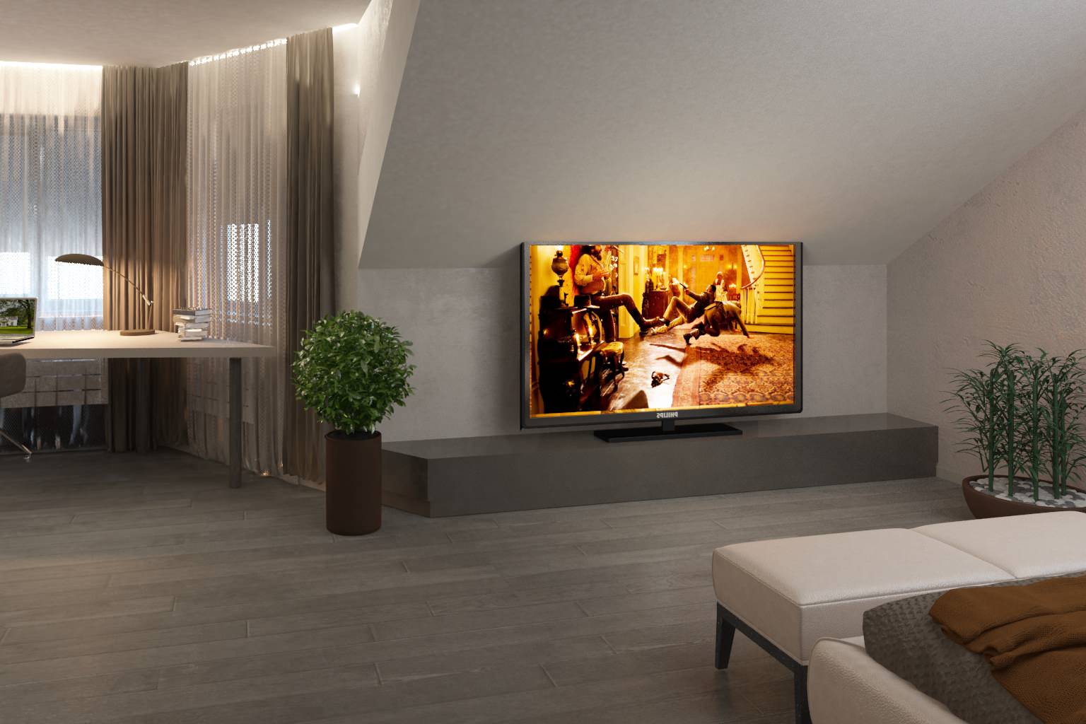 Дизайн-проект 2 этажа коттеджа,  100 кв.м.. Совместный проект с В. Кархалевой