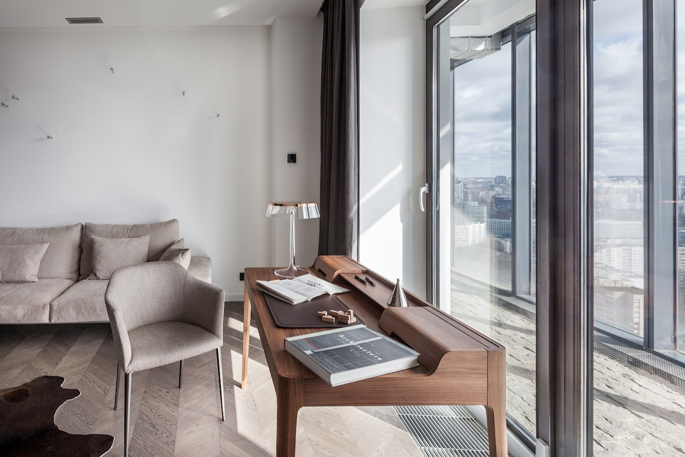 Апартаменты в американской высотке. Строго и лаконично