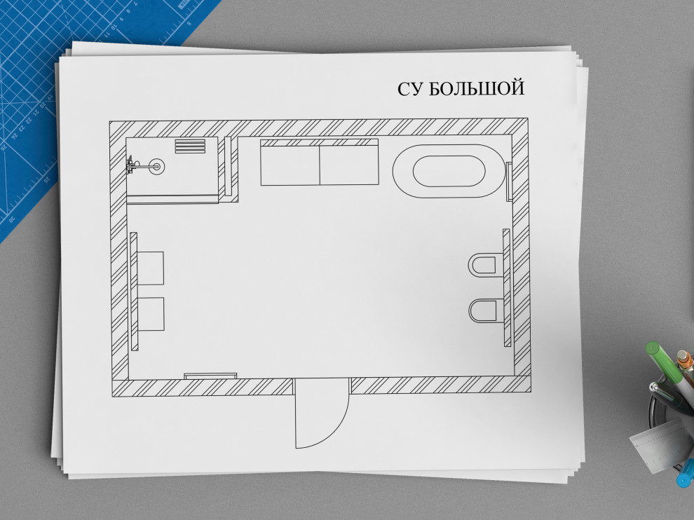 План ванной комнаты "Лазурь"