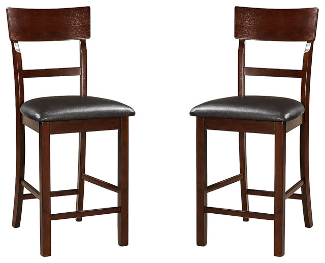 Counter Height Dining Chairs Set of 2 Transitional Bar Stools And