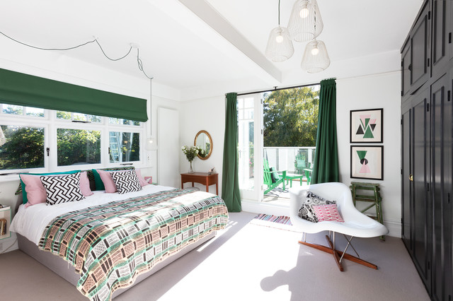 Surrey Ecclectic Home eclectic-bedroom
