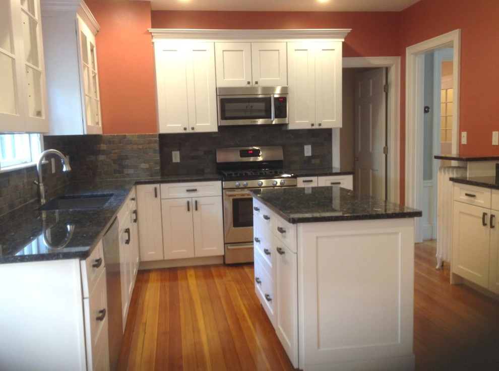 Transitional kitchen photo in Boston