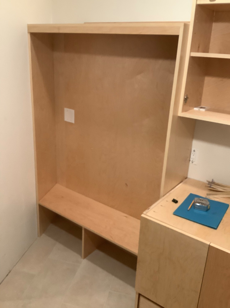 Mud Room Custom Built in Cabinets and Shelving