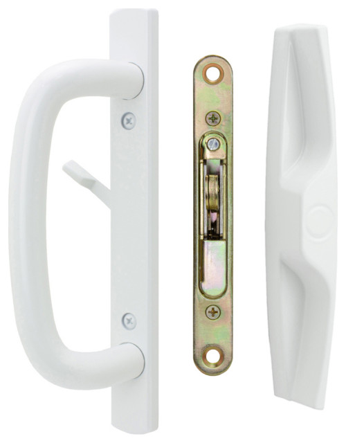 Veranda Sliding Door Handles With Lock, Non Keyed Traditional Door