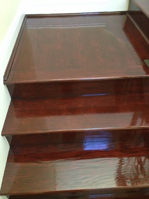 Stained and sealed steps 