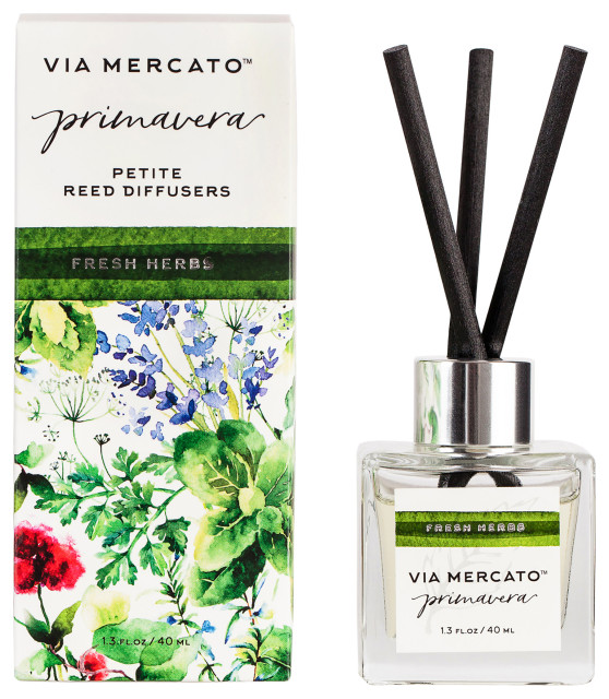 Via Mercato Primavera Petite Reed Diffuser-Fresh Herbs