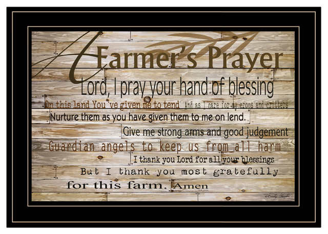 Black Frame /"Farmers Prayer/" by Cindy Jacobs Ready to Hang Framed Print