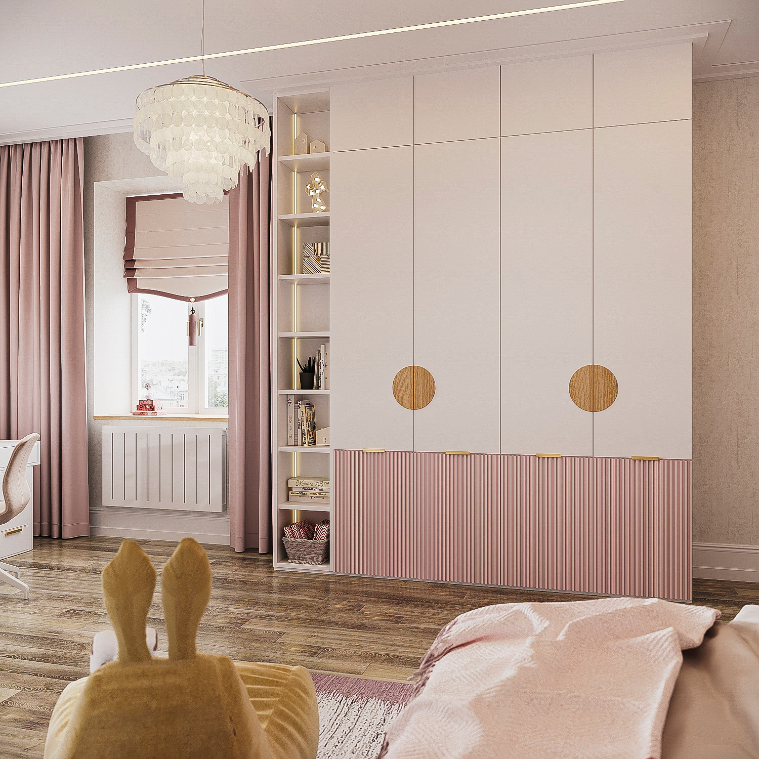 3Д Визуализация детской для девочки