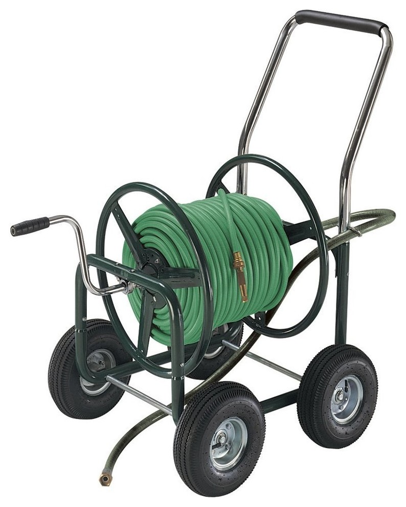 Ames 2380500 Estate Hose Reel Wagon With Pneumatic Wheels, 400' x 5/8"