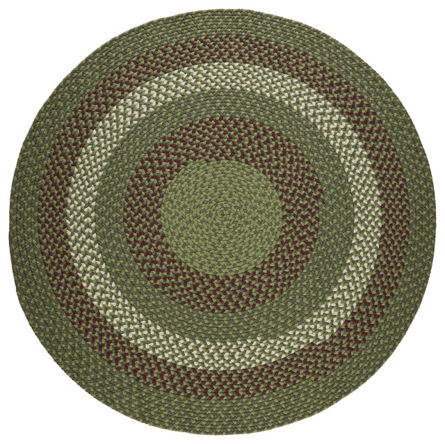 Homespun Kitchen Easy Clean Braided Rug, 10' Round Contemporary Outdoor Rugs by Super Area