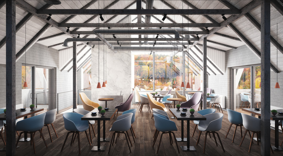 Дизайн интерьера кафе "Пион" в парке "Сокольники"