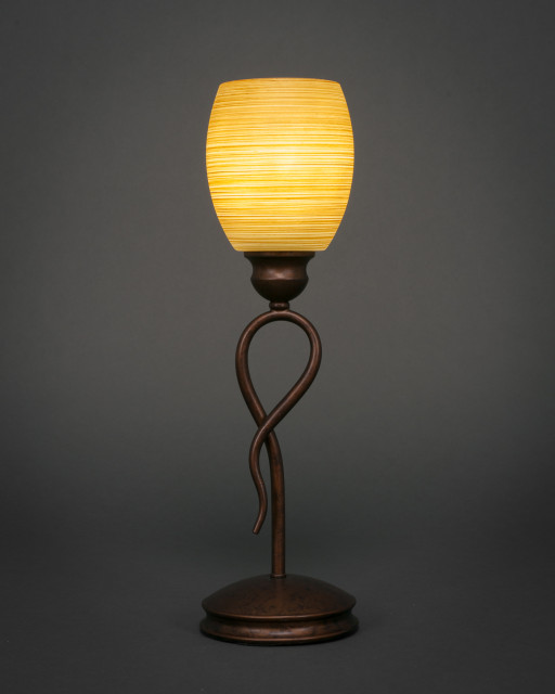 Leaf 1 Light Table Lamp In Bronze (35-BRZ-625)