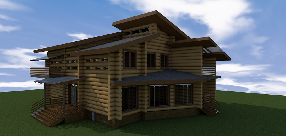 Деревянный дом для семьи из 5-ти человек