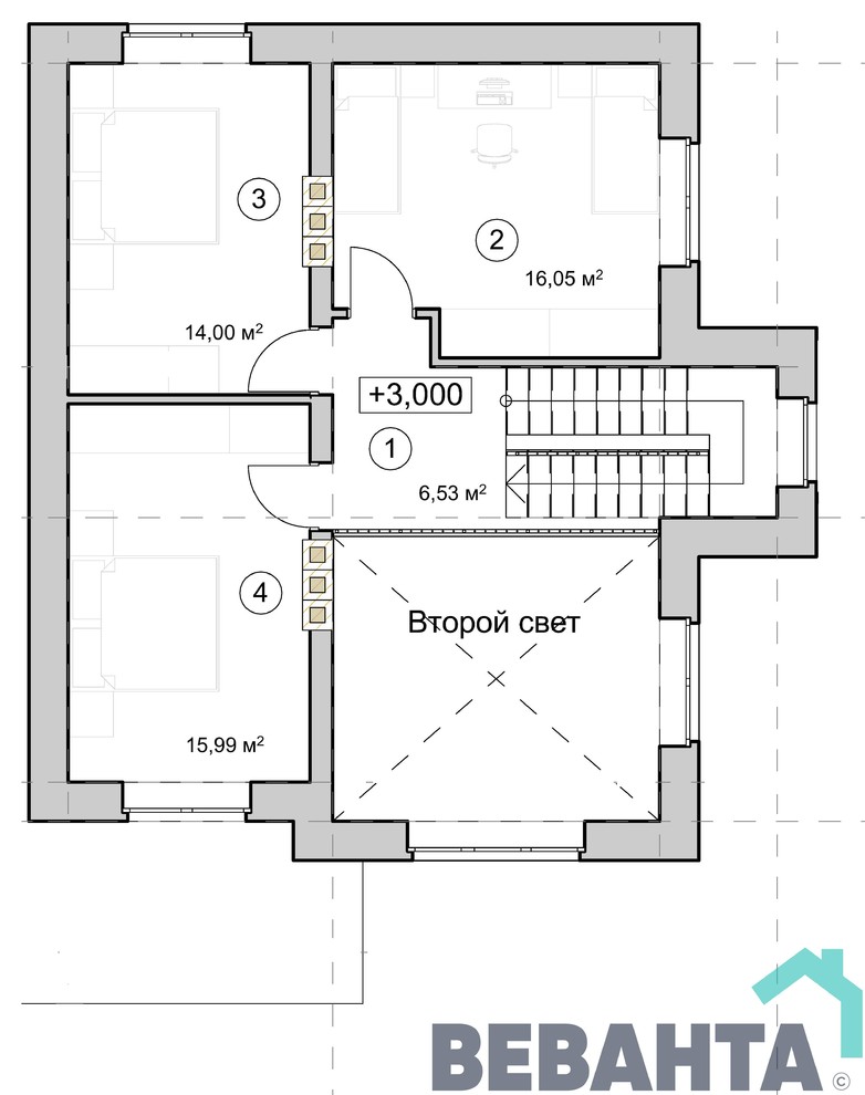Загородный дом по проекту "Валенсия"