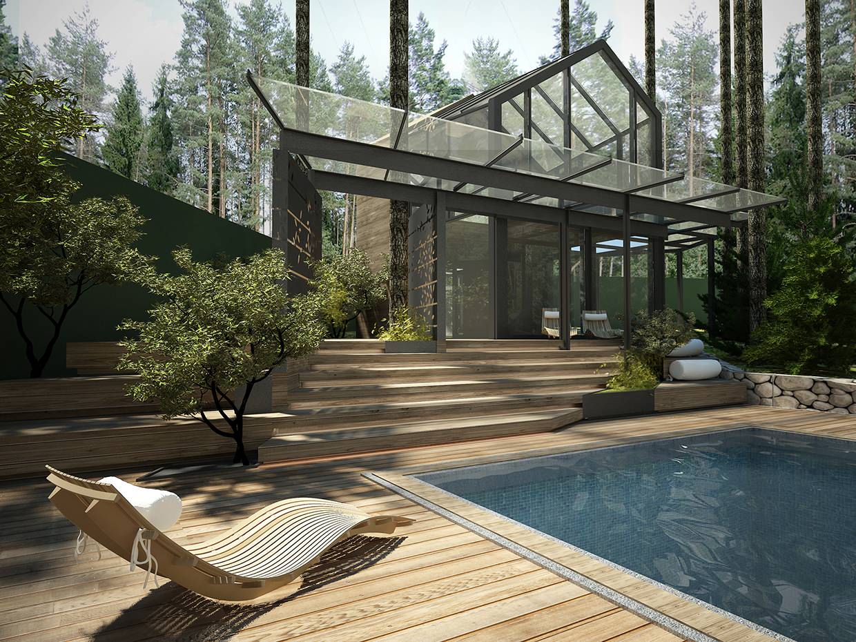 Терраса в загородной резиденции