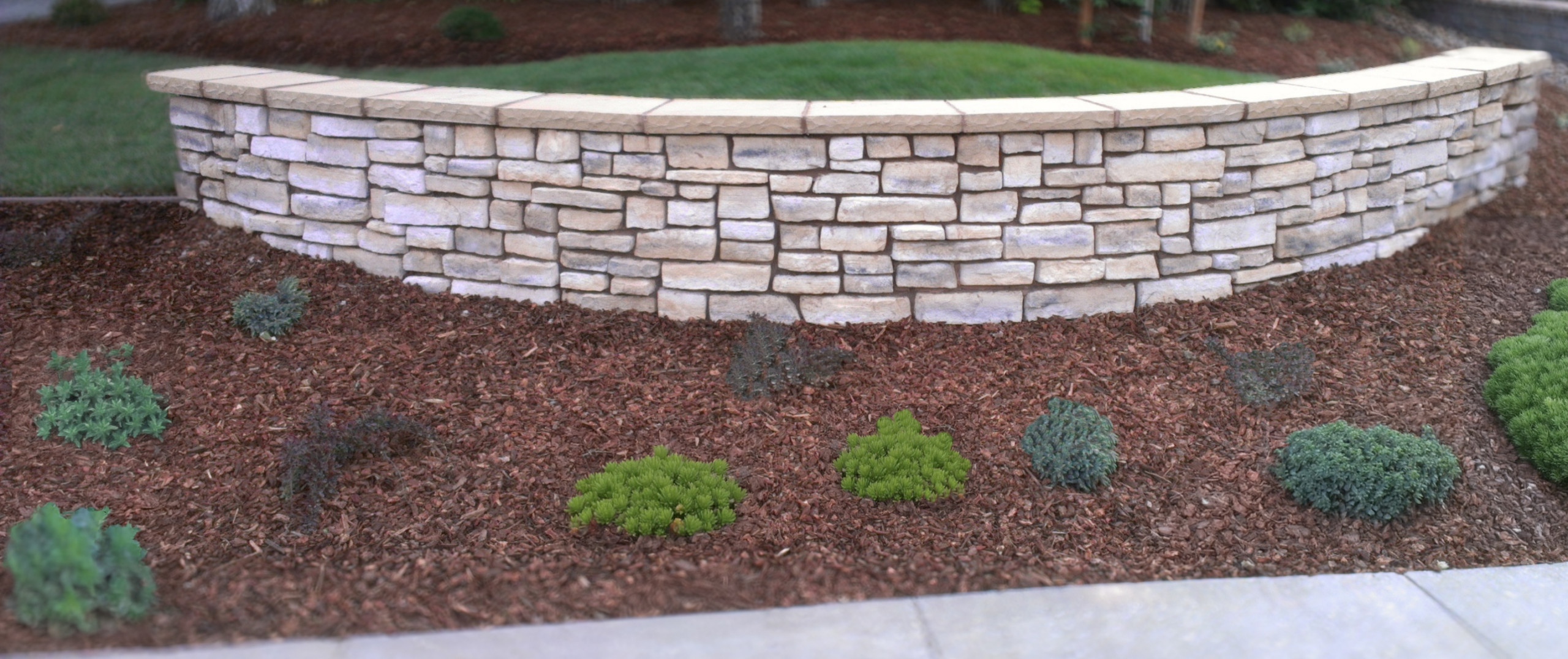 Closer Look: Stonework Detail and Growing Garden