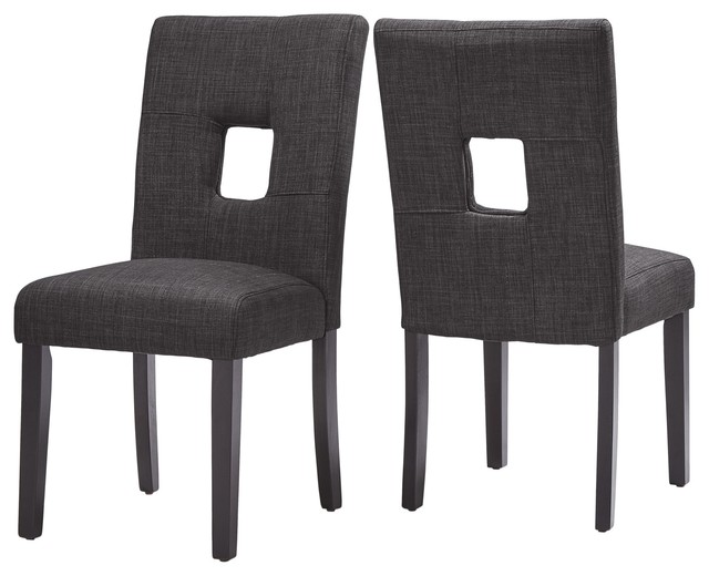 Chandler Keyhole Back Dining Chair, Set of 2 Transitional Dining