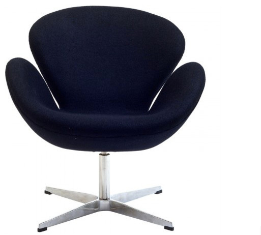 Arne Jacobsen Style Swan Chair in Black