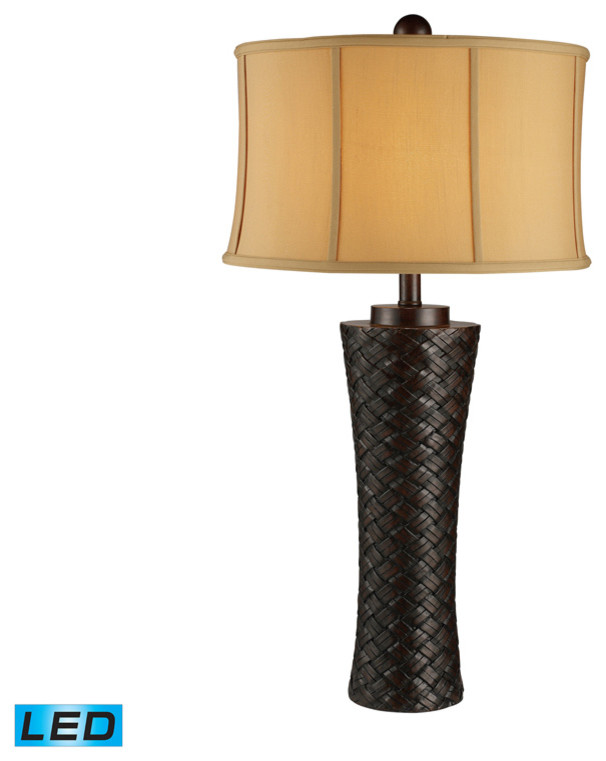 Oakmont 1-Light LED Table Lamp in Dark Mahogany