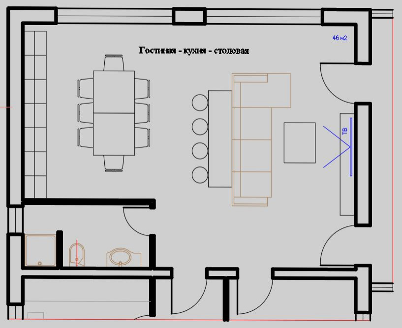 Фрагмент плана дома.