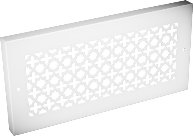 Steel Crest Victorian White Baseboard Grille Transitional