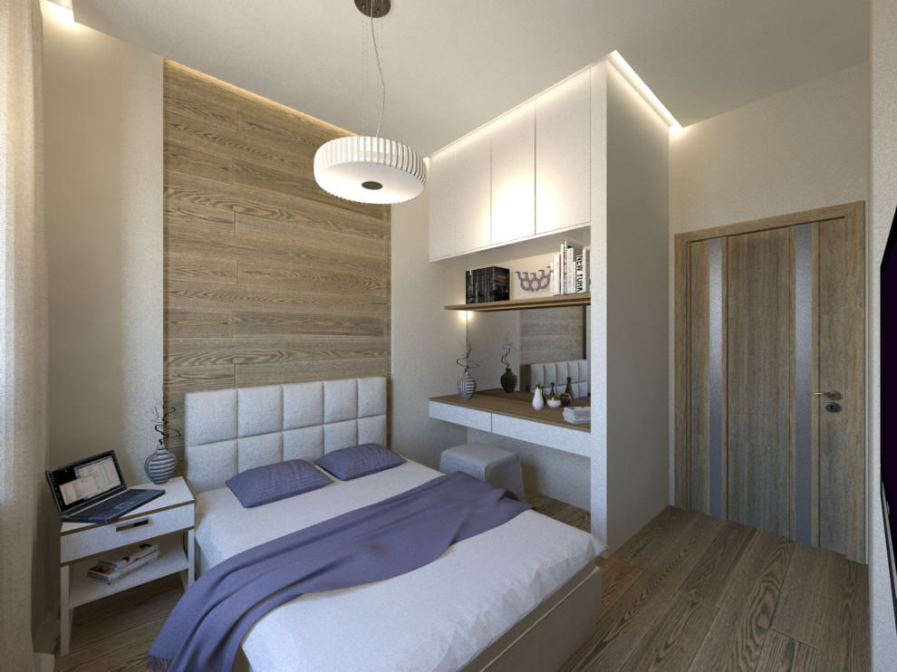 Квартира в современном стиле в микрорайоне Покровский, спальня