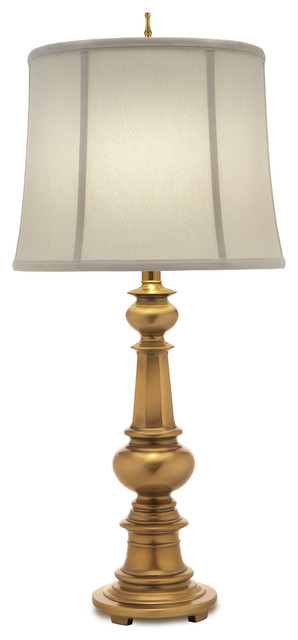 Stiffel Antique Brass Table Lamp With, Antique Brass Table Lamps For Bedroom