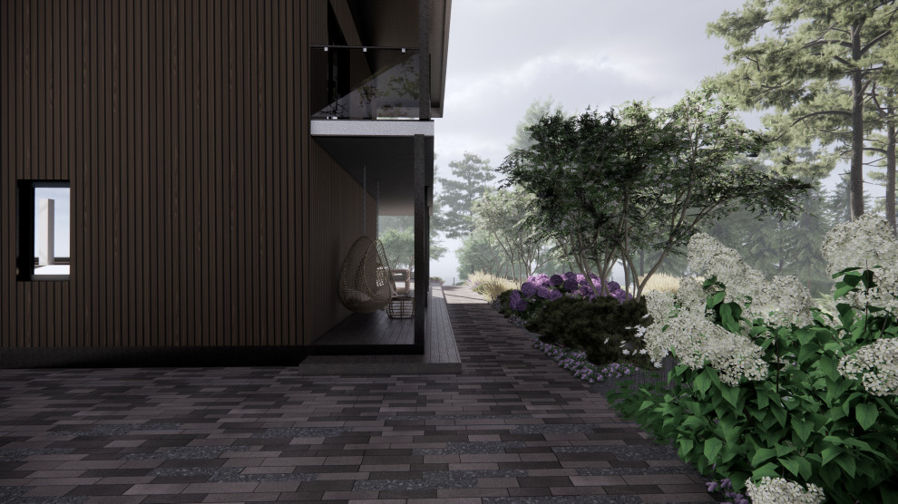 Терраса у зоны въезда