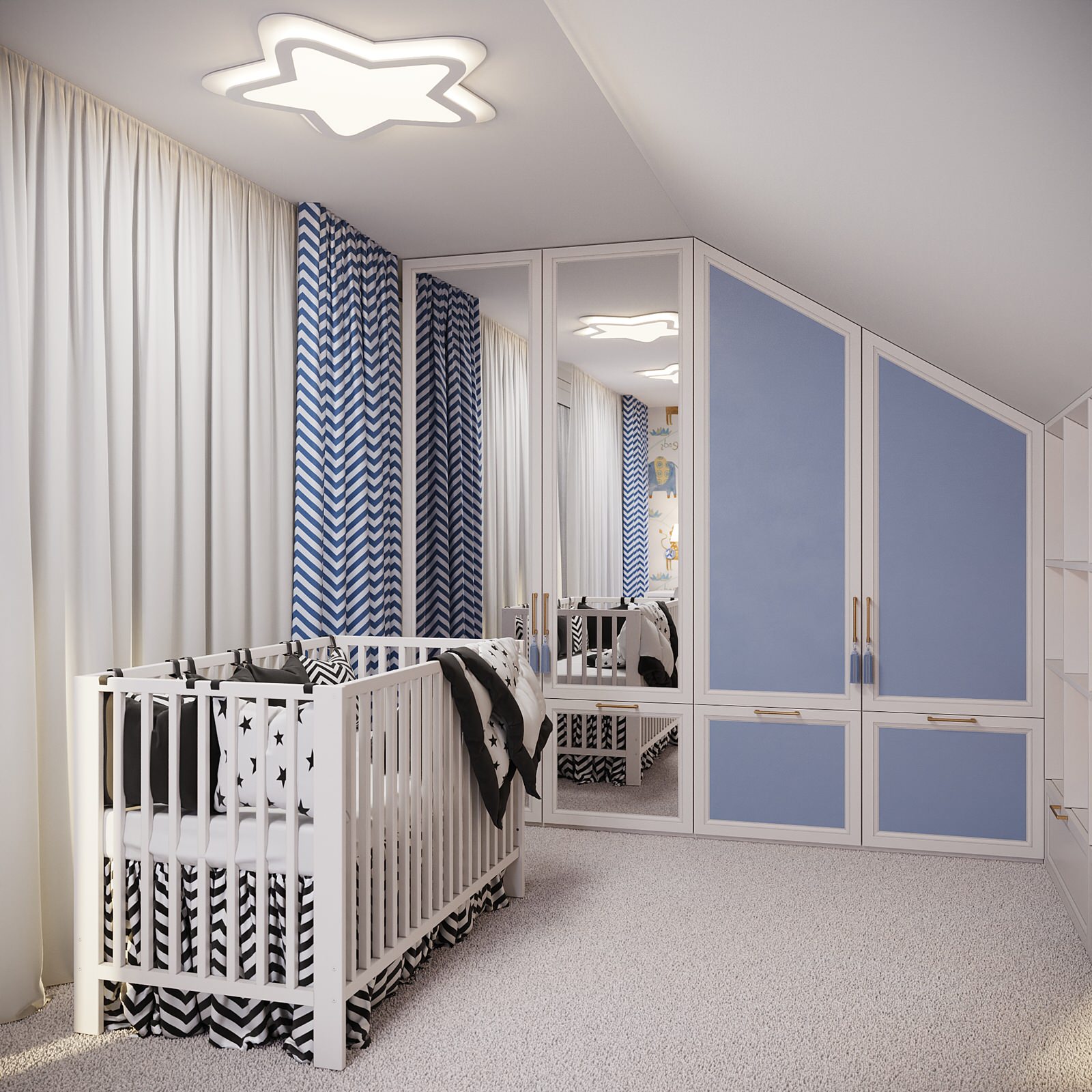 Детская в мансарде